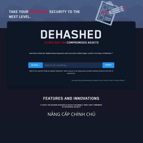 Mua tài khoản Dehashed Chính Chủ