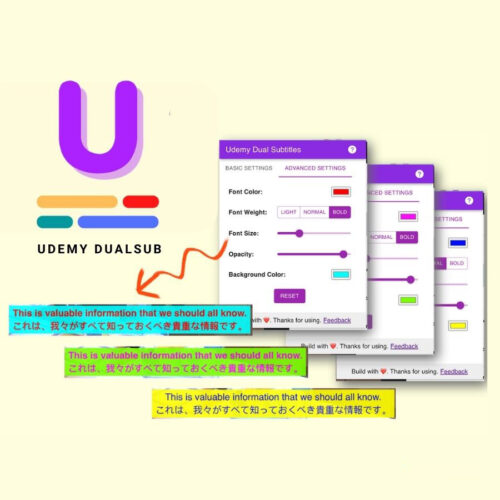 Mua Udemy Dual Subtitles 1 tháng – Dịch phụ đề song ngữ